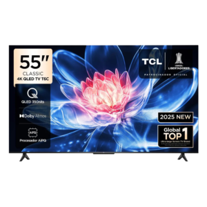 Televisor TCL 55" QLED 4K Google TV con HDR10+, Dolby Atmos y Asistente de Voz 55T6C