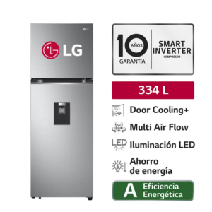 Refrigeradora LG GT33WPP 334 L DoorCooling+ Top Mount Plateada