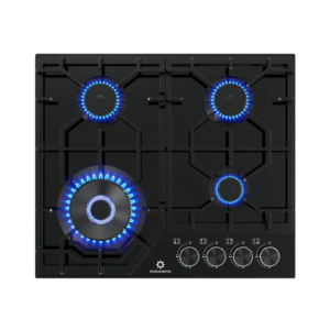 Encimera Indurama EGASI-604CGNE Negro 4 Quemadores