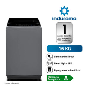 Lavadora Indurama 16 kg Carga Superior LRI-16DGR – Gran Capacidad y Alto Rendimiento