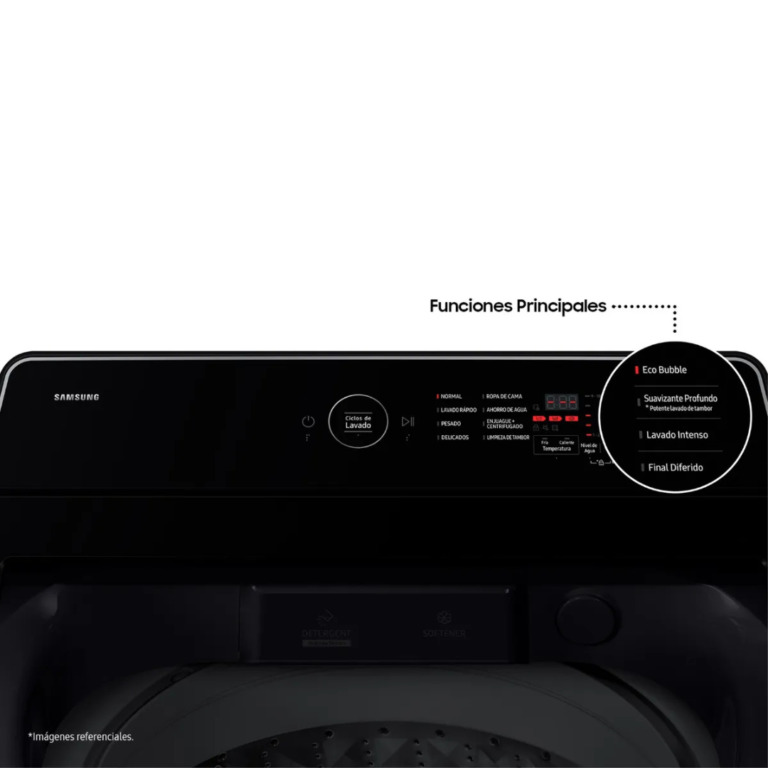 Lavadora Samsung 17 kg EcoBubble Gris Grafito WA40F17E7CPE – Alta Eficiencia y Máximo Cuidado de Prendas - Imagen 2