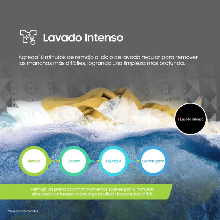 Lavadora Samsung 17 kg EcoBubble Gris Grafito WA40F17E7CPE – Alta Eficiencia y Máximo Cuidado de Prendas - Imagen 6