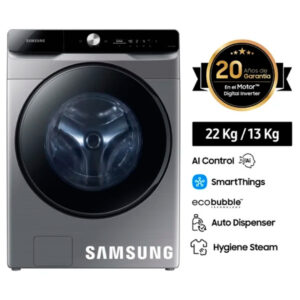 Lavaseca Samsung WD22T6500GP/PE 22 kg / 13 kg AI Control con AutoDispenser – Lavado Inteligente y Máxima Eficiencia