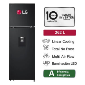 Refrigeradora LG 262 Litros Linear Cooling VT26WPM Negro Mate – Mayor Frescura y Eficiencia Energética