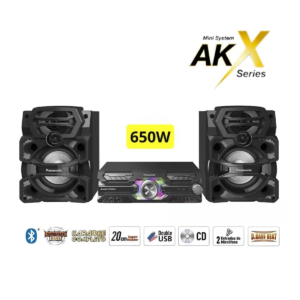 Minicomponente Panasonic SC-AKX520PSK 650W – sonido potente y graves intensos