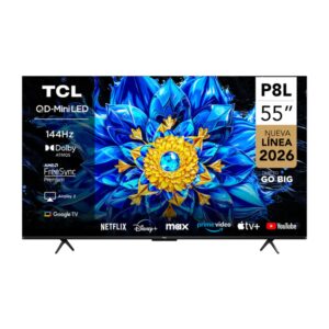 Televisor TCL 55" 4K UHD Smart TV 55P8L – Imagen Ultra HD, HDR y Experiencia Smart Fluida