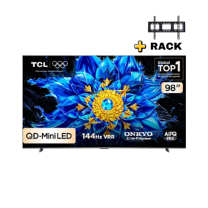 Televisor TCL 98P8L 98” 4K UHD Smart TV + Rack ¡Pantalla Gigante, QD-Mini LED y Google TV!