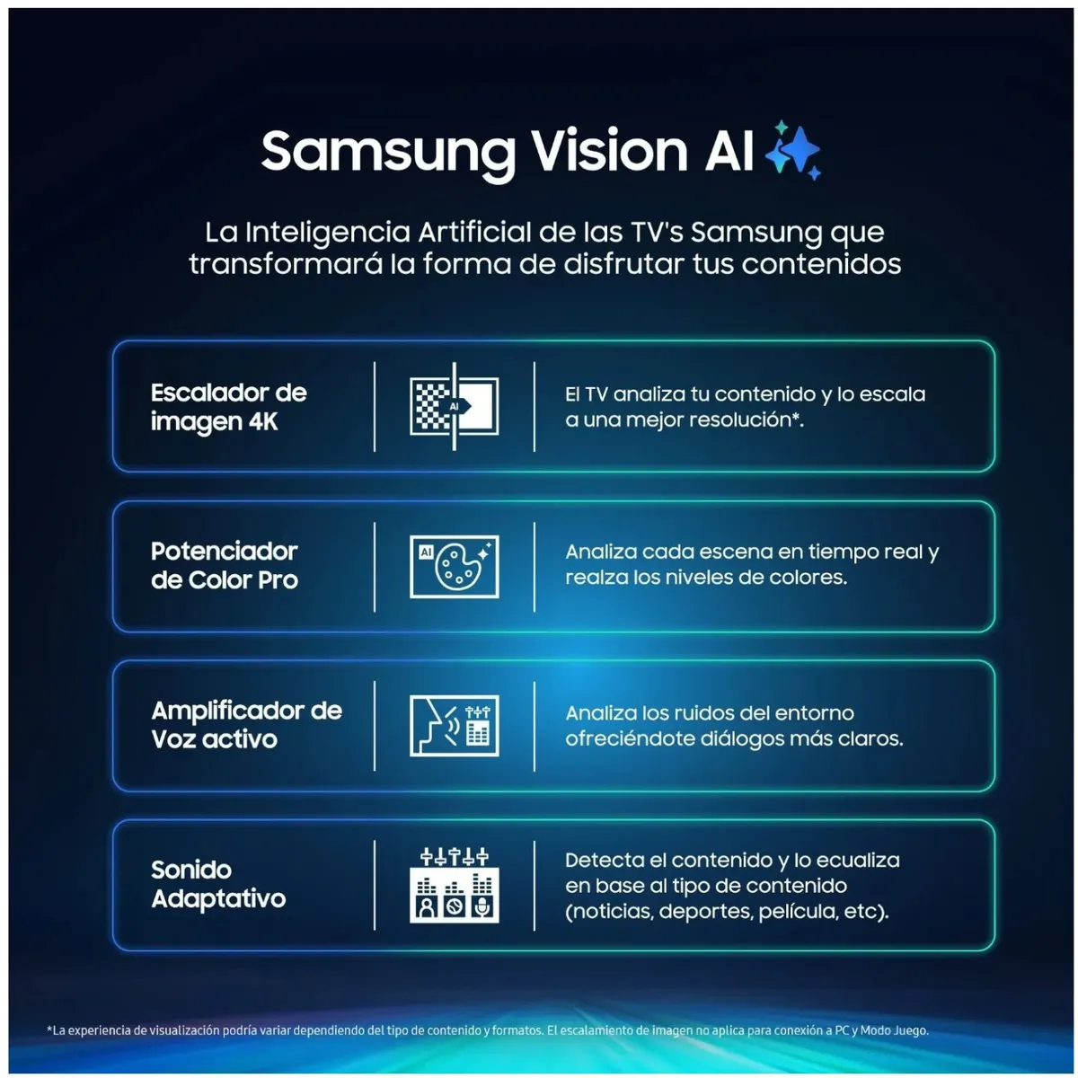 Televisor Samsung 55" QLED 4K UHD QN55Q7FAAGXPE – Smart TV Tizen, Colores Vibrantes y Máxima Calidad de Imagen - Imagen 4