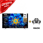 Televisor TCL 85P8L 85” QD Mini LED Dimming 4K Google TV + Rack ¡Imagen Premium y Experiencia Cinematográfica!
